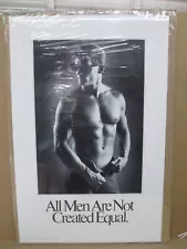 All men Are not created equal Vintage 1986 hot guy poster reveal unboxing 19080