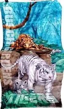 Busch Gardens Beach Towel White Bengal Tigers Cubs Animal Theme Park 60"x30"