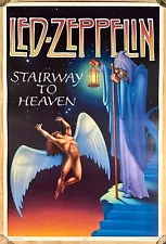 Vintage Led Zeppelin Stairway To Heaven Poster #547 BIGFOOT Canada Lithograph