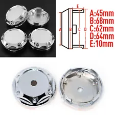 4Pcs/set 68mm Chrome SUV Car Wheel Hubs Center Hub Cap Wheel Rim Hub Cover DIY (For: More than one vehicle)