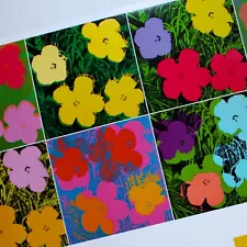 ANDY WARHOL FLOWERS ORIGINAL 2014 POP EXHIBITION LARGE POSTER