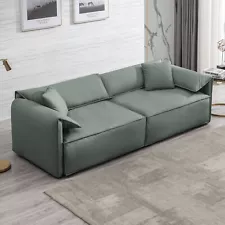 Comfort Deep Seat Sofa,4-Seater Sofa Couch with Foldable Armrest for Living Room