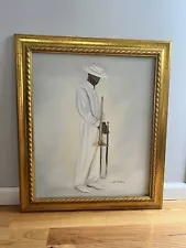 Trombone player by June Marie, Canvas Art