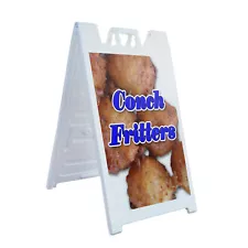 A-frame Sidewalk Conch Fritters 24" x 36" Double Sided A-Frame Sidewalk Sign