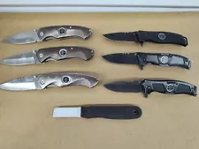 Lot A 7 Klien Tools Knife Knives Folder Fixed TSA CONFISCATED