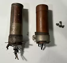 2 Vintage Early 1930’s Radio Capacitors - Non Funct. - For Cosmetic Restoration