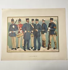 1899 Dated Werner Co. Chromolithograph US Navy Uniforms Spanish-American War #3