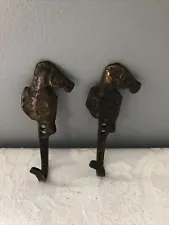 2 VINTAGE BRASS SEA HORSES TOWEL HANGERS **VARIOUS FIG. FOR SALE IN COLLECTION**