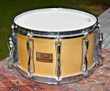 PEARL 8 x 14 MLX '91 414ED Maple Snare NATURAL Laquer Super-Hoops 10 lug VINTAGE