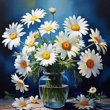 New ListingFlowers Diamond Art Kits for Adults, Daisy in The Vase Diamond Painting FDP807