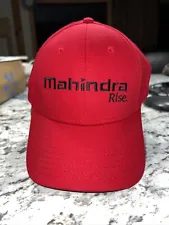 Mahindra Rise Factory Tractor Mower Hat Cap Red with Black Embroidered Logo mens