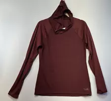 The North Face Womens Lightweight Hoodie Medium Maroon Flash Dry Long Sleeve