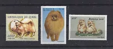 Dog Art Head & Body Study Postage Stamp Collection POMERANIAN 3 x MNH