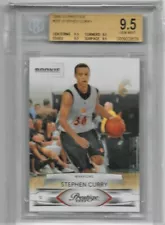 2009-10 PRESTIGE #207 STEPHEN CURRY RC BGS 9.5 GOLDEN STATE WARRIORS QUAD 9.5