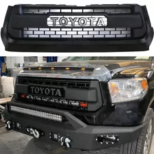 Front Grille For 2014 2015 2016 2017 Toyota Tundra TRD PRO Grill W/Letters Black