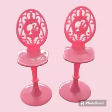 Barbie's Pink Bar Stools 2009 Glam Vacation House Furniture For Tiki Bar Mattel