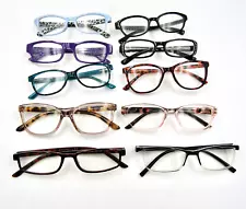 +1.50, LOT OF 10 Used Reading Glasses Readers Fashion Eyeglasses. 12/23