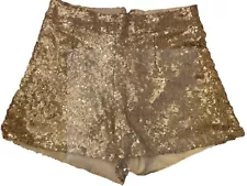 Windsor Gold Sequin Shorts Size Small