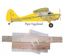 Piper Vagabond 74" Wingspan R/C Airplane Laser Cut Balsa & Ply Short Kit