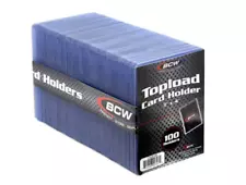 1 Case of 1000 BCW 3X4 Top Loaders for Standard Sized Cards| 10x 100 Counts