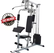 Home Gym System Workout Station with 380LB of Resistance 125-145LB Weight Stack