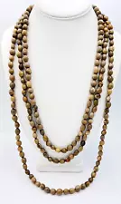 Vintage Single Strand Natural Job's Tears Necklace 86 in