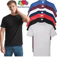 Fruit of the Loom Super Premium T Shirt Mens Plain Heavy Cotton Tee S to 5XL