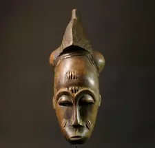 African Baule Mask Female Portrait Mask Wall Hanging Home Masks for wall-7507