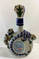 La Cofradia Edicion Iguanas Tequila Reposado empty Bottle, Hand Painted