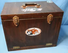 Rare! Vintage Original 1960s Slot Car Wooden Pit Box Carrying Case