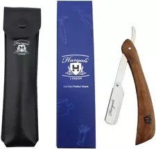 Cut Throat Razor-Professional Straight Edge with Wooden Handle razor and Pouch