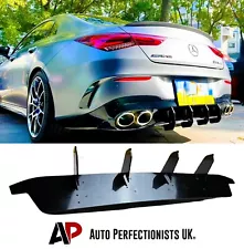 Mercedes CLA35 CLA45S AMG Rear Gloss Black Shark Fin Diffuser Lip Valance W118