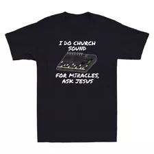 I Do Church Sound For Miracles Ask Jss Funny Christian Quote Retro Men's T-Shirt