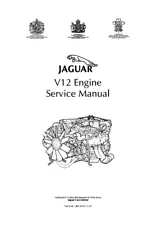 JAGUAR 6.0 LITRE V12 ENGINE SERVICE MANUAL REPRINTED COMB BOUND 1995 EDITION