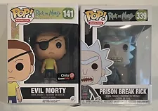 Funko Rick and Morty (x2) Prison Break Rick #339 & Evil Morty #141