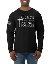 Gods Children Are Not For Sale Cross Men Long Sleeve Tshirt