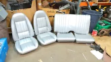 Super Clean Original GM 70-81 Camaro Firebird Silver Front & Rear Seats