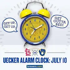 Bob Uecker Milwaukee Brewers 2016 Alarm Clock MLB Baseball Announcer