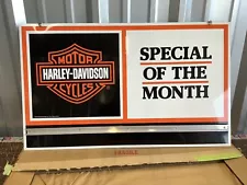 Harley-Davidson 1985 Metal Dealer Sign SPECIAL OF THE MONTH 30" X 15.5" w/ box