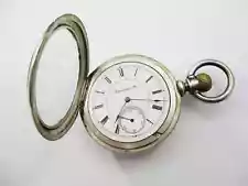 1890s Lancaster Watch Co 4 Oz BLAUER Coin Silver Watchcase Manual Wind 18s