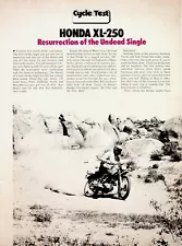 1974 Honda XL250 - 6-Page Vintage Motorcycle Test Article