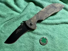 * EMERSON REALTREE CAMO COMMANDER KNIFE * RARE PLAIN EDGE * NEW * CUSTOM CLIP *