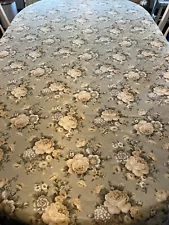 Stunning Shabby Chic Floral Pattern Tablecloth Large Approximately 60” X 120”