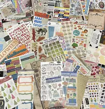 3+lbs Scrapbooking Stickers a few Rub-ons MORE! Huge Lot Scrapbook Supplies