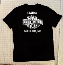 Harley-Davidson Genuine Motor-clothes Men's T-Shirt Black Size M Lawless Harley