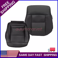 For 2010-2016 Mercedes Benz E350 Driver Bottom & Top Leather Seat Cover Black