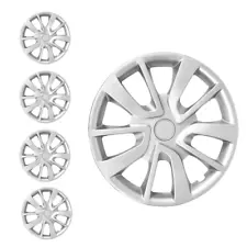 15" NEW SET OF 4 ABS Hubcaps Snap On Full Wheel Cover Silver Fits Honda Civic