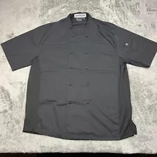 Chef Works Shirt Mens Extra Large Black Cook Uniform