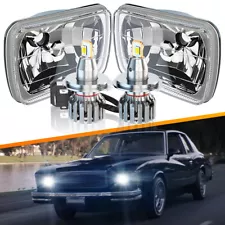 For 1978-1979 Chevy Monte Carlo Sealed Beam Glass Headlights H4 Bulbs H6054 (For: 1979 Monte Carlo)