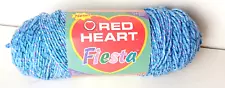 Vintage Red Heart Fiesta Yarn Light Periwinkle Blue 6 oz Acrylic Blend 1 Skein